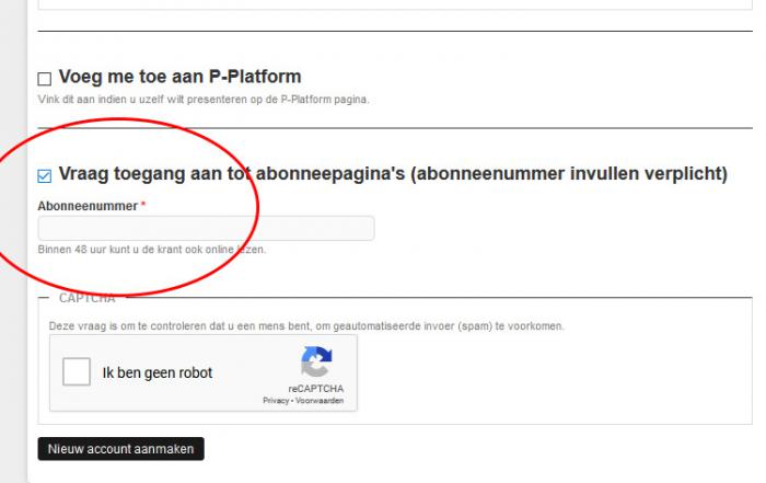Vul je abonneenummer in Vul je abonneenummer in
