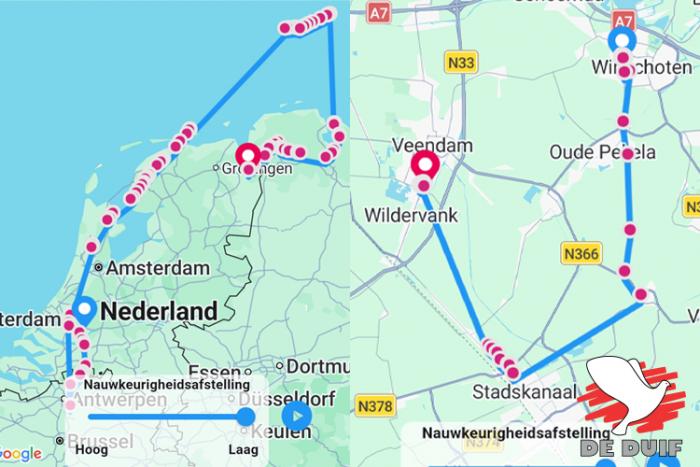 De lange weg naar huis: links dag 1, rechts dag 2. De lange weg naar huis: links dag 1, rechts dag 2.