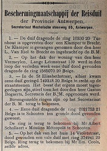De Duif van 7 april 1921. De Duif van 7 april 1921.