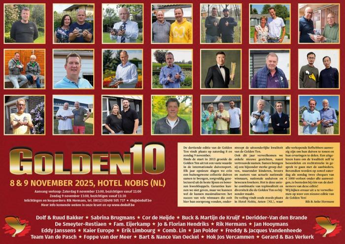 Aankondiging Golden Ten 2025. Aankondiging Golden Ten 2025.