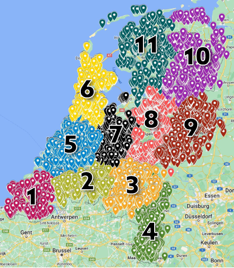 Afdelingen NPO Nederland