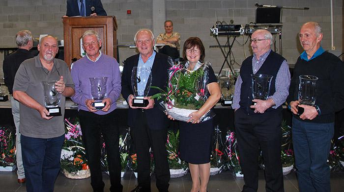 Diverse kampioenen kleine halve fond (zone oost en zone west) : Miel Van den Branden, André Roodhooft, Marcel Vertommen, De Wilder-Boeykens, Jef Keirsmakers