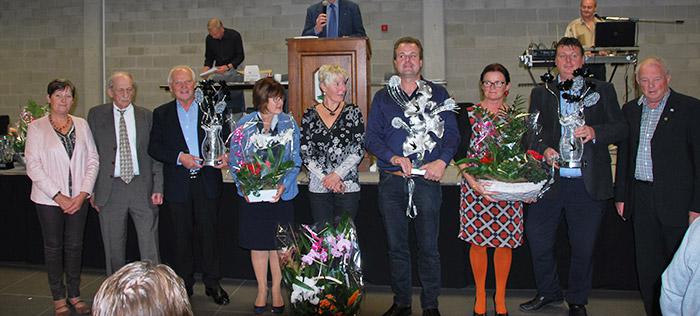 Koning Union Antwerpen 2016: 1. Danny Van Dyck, Pulle; 2. André Roodhooft, Pulderbos; 3. Peeters-Van Crombruggen, Nijlen.