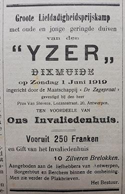 Advertentie uit De Duif van 1914