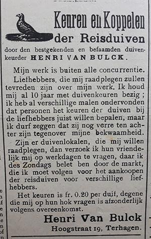 Advertentie uit De Duif van 1914