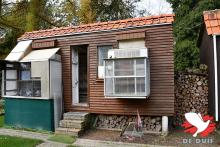 Het hok van de jonge duiven.