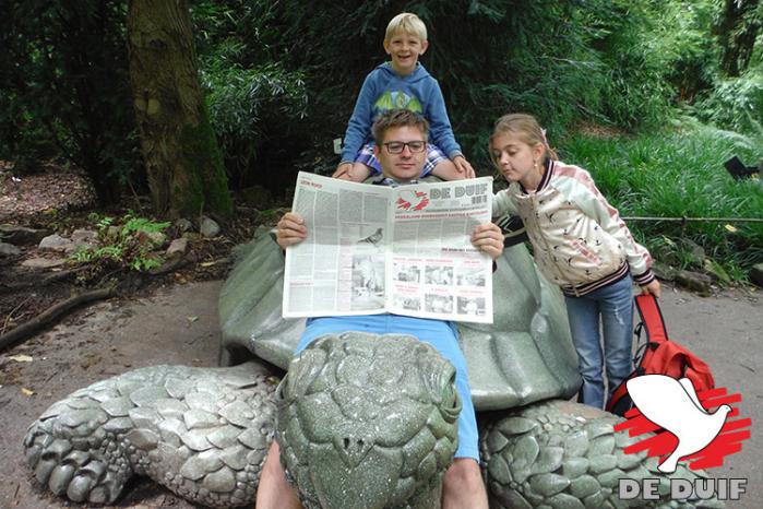 Tom Aerts nam niet alleen zijn gezinnetje mee naar de Efteling, maar ook De Duif!