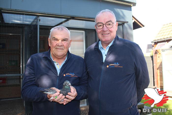 Ghislain Bormans (l) en Ludo Thijs (r) sloegen in 2019 de handen ineen en wonnen in 2023  1e Nat. Asduif grote halve fond jonge duiven, iets wat niemand hen ooit voordeed in het oosten van Limburg!