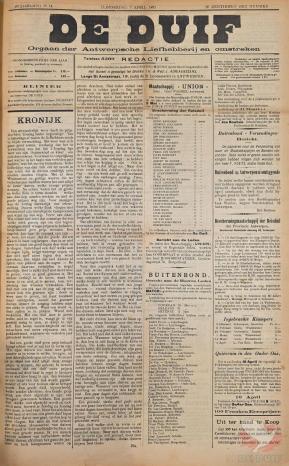Uit de oude doos: De Duif van 7 april 1921.
