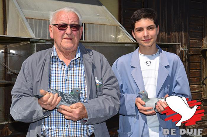 Marcel De Maere en kleinzoon Rune, een sterk duo.