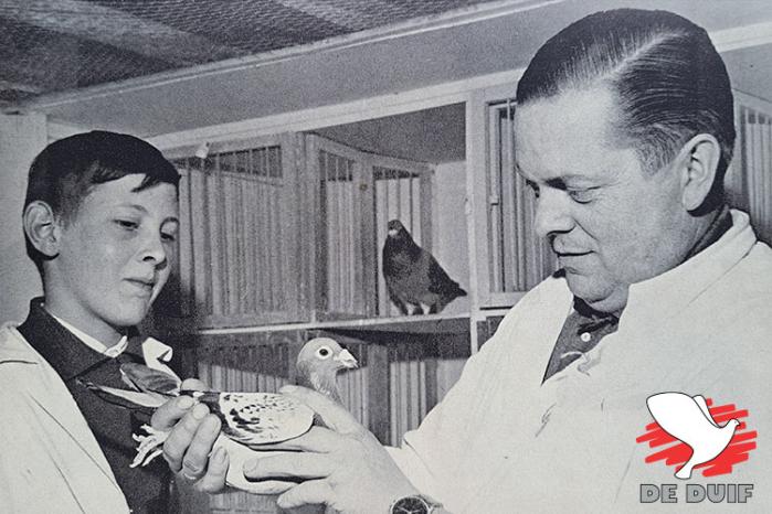 Jef (40) en Valère (15) met hun provinciale winnaar Cahors 1965.