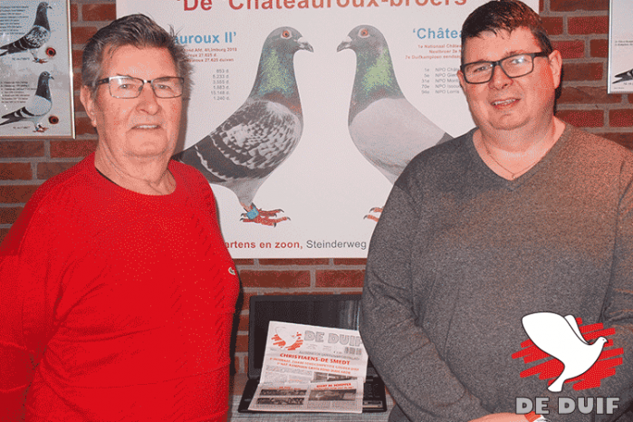 Bert (l) en Roger (r): Gouden Duif-winnaars Nederland 2018, met op de achtergrond de twee Chateauroux-broers (1e en 2e Nat.).
