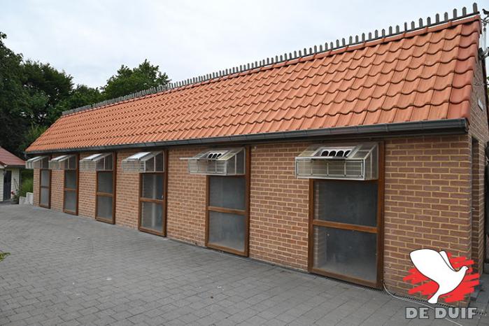 De hokken van Stefan Steenbergen in Herk-de-Stad.