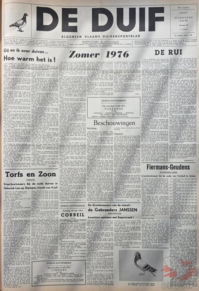 Hittegolf in De Duif van 14 juli 1976.