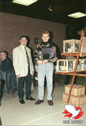 Stephan Machiels was in zijn jonge jaren (21 jaar) reeds bij de laureaten van de duivenbond.