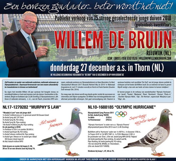 Willem de Bruijn announcement auction