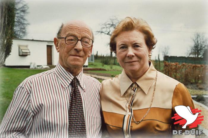 Jeaninne en haar echtgenoot wijlen Raoul Delbar ( † 2012). 