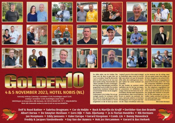 Golden 10 Ten 2023 aankondiging
