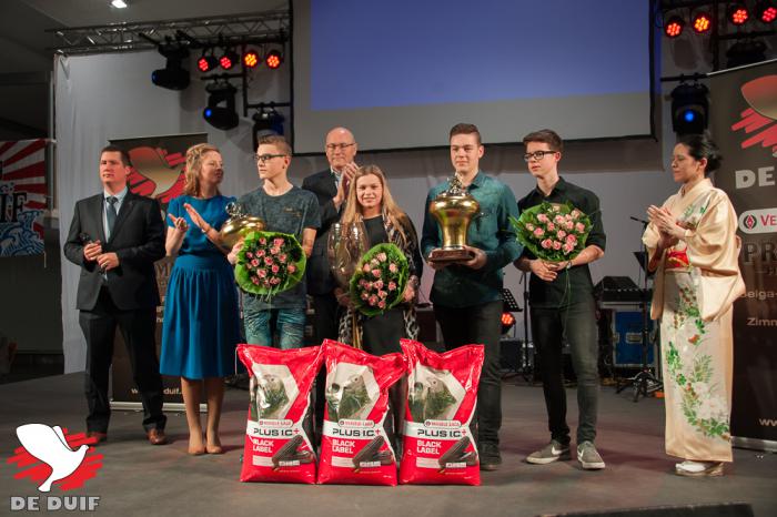 De winnaars van de Gouden Duif Junior 2016.