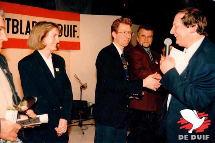 Gerard toen hij de Gouden Duif won in 1995.