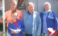 Cor, Niek, Cees en Nel de Ridder, Arnemuiden, winnaars 1e Nationaal St. Vincent in Nederland.