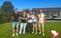 Het team achter Kaier (vlnr): Rob Claes en Kristel Ariën, Mr. Xing Wei (alias Kaier) en zijn dochter Harriet, en Pascal Ariën.