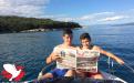 De broers Ruben en Jelle Smits delen hun krant in Kroatië!