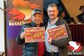 Winnaars van de loterij op zondag. / Winners of the lottery on Sunday.