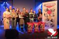 Het podium van de Gouden Duif Junior 2018 tijdens de prijsuitreiking op de Dag van de Gouden Duif.