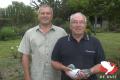 Michel en leermeester Leon in lang vervlogen tijden (2007).
