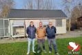 Frederik Motton met vader Jos (rechts) en partner/kameraad Matthias Coel (links).